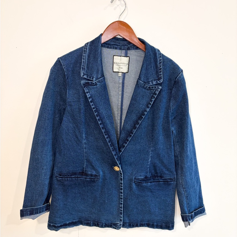 bagatelle Dark Blue Denim Blazer